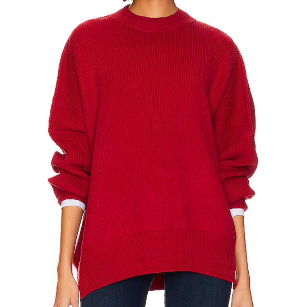 FREE PEOPLE Easy Street Tunic in Cherry (S)